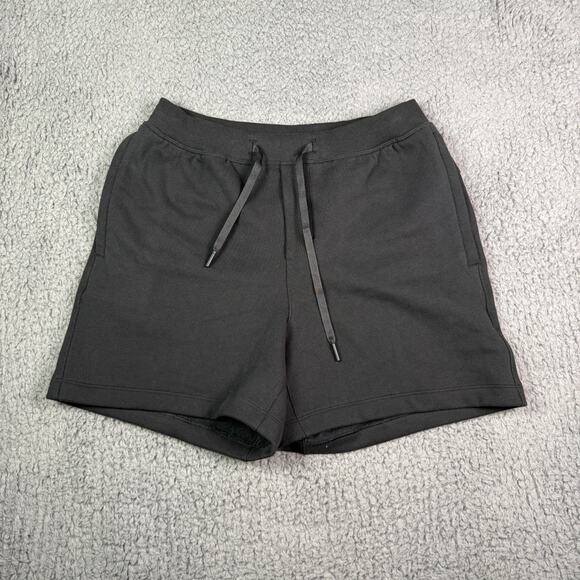 Lululemon Shorts Mens S Black Steady State Sweat Gym Yoga 5” Fleece M7BD4S - Picture 1 of 7